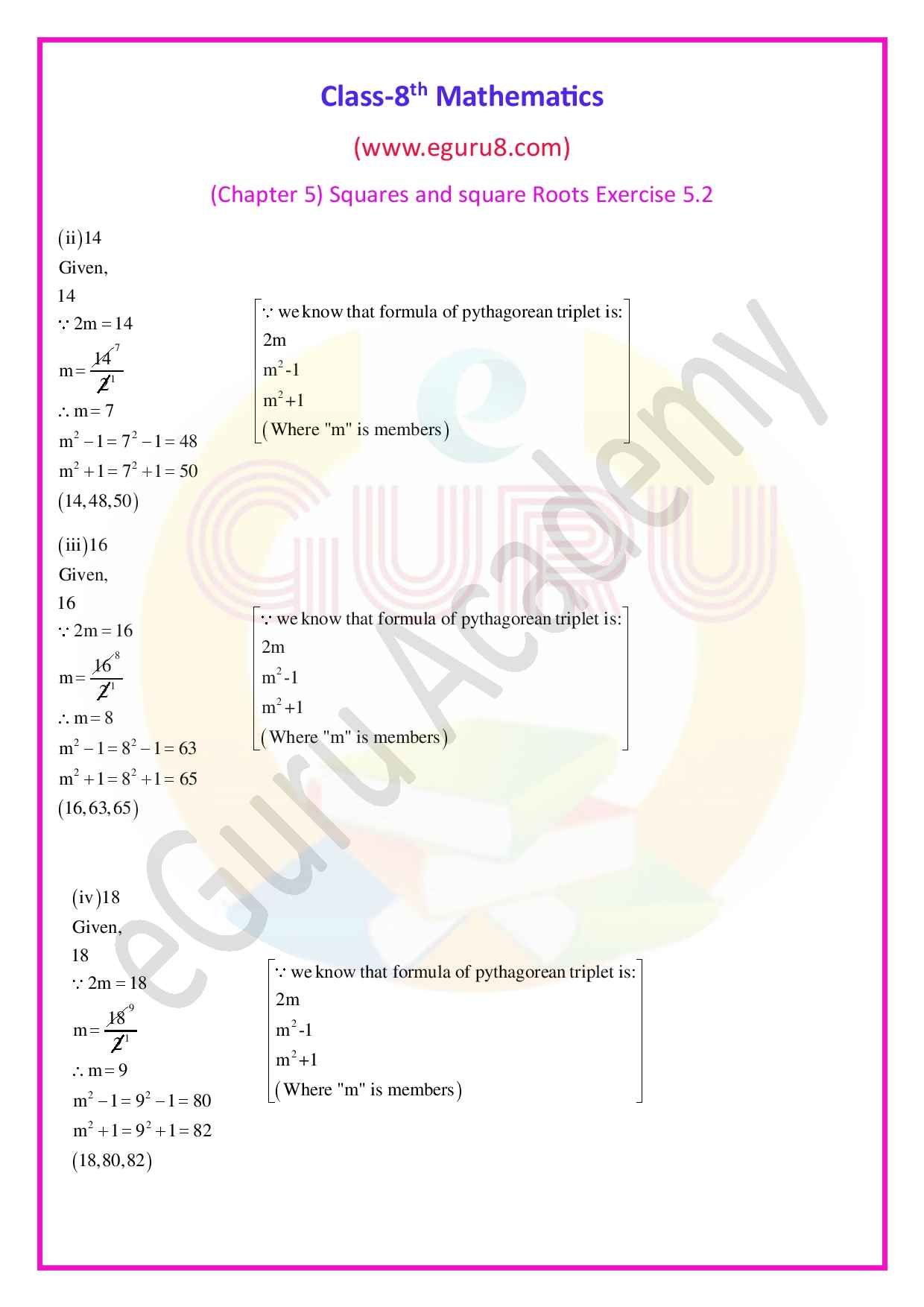 NCERT Solutions Class 8 Maths Chapter 5 Exercise 5.2. All questions Solution