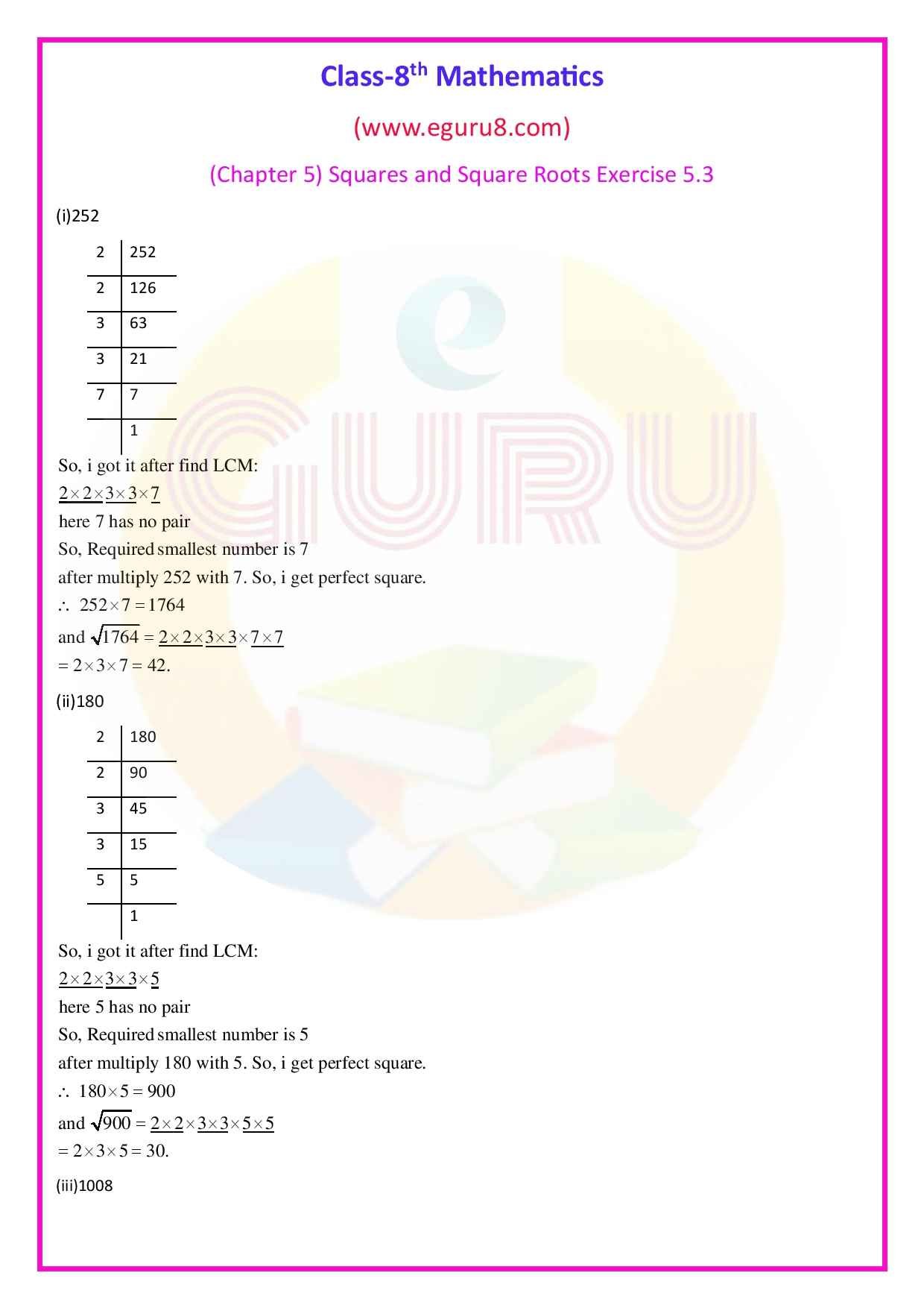 NCERT Solutions Class 8 Maths Chapter 5 Exercise 5.3. Q.5 remaining's Solutions