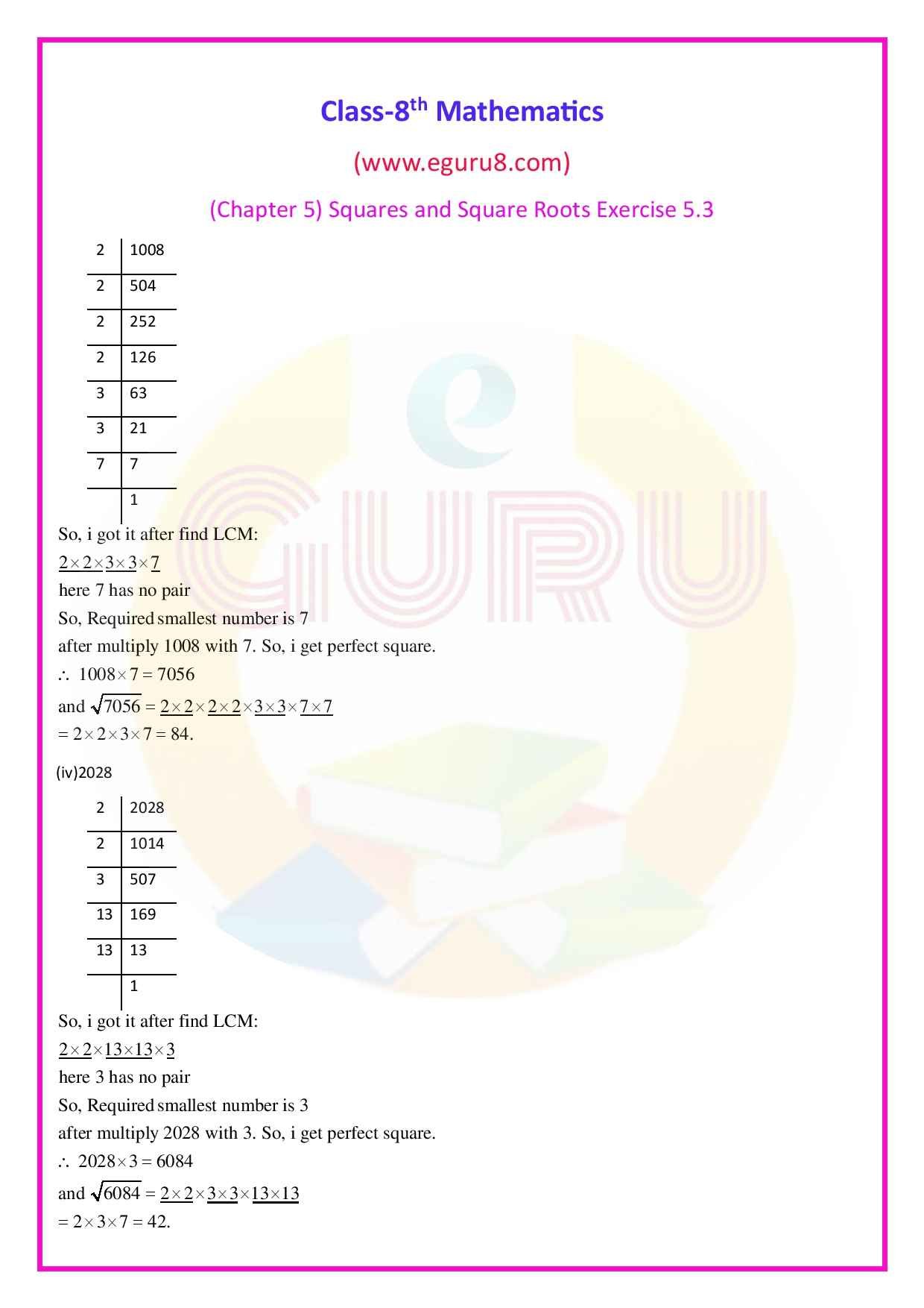 NCERT Solutions Class 8 Maths Chapter 5 Exercise 5.3. Q.5 remaining's Solutions