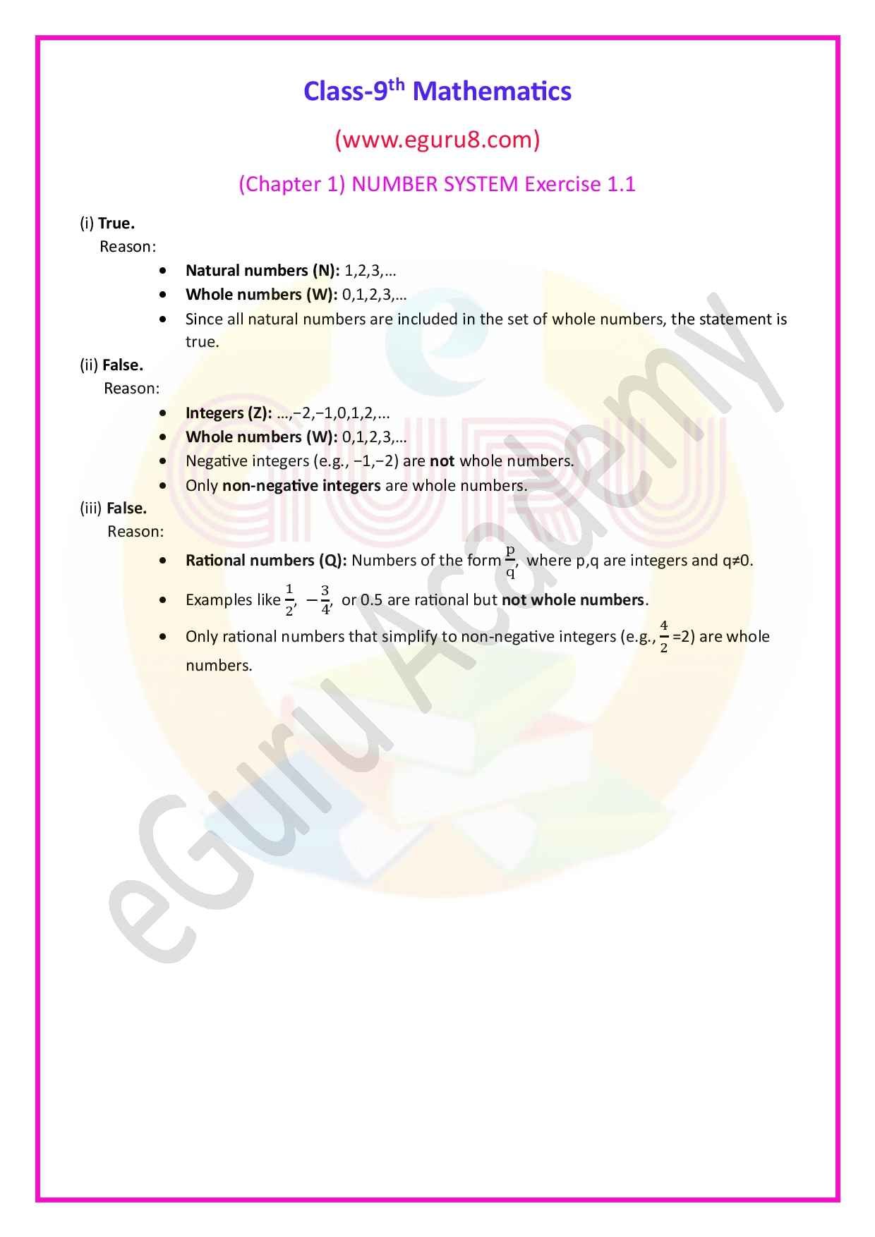 NCERT Solutions Class 9 Maths Chapter 1 Exercise 1.1, Q4 solution